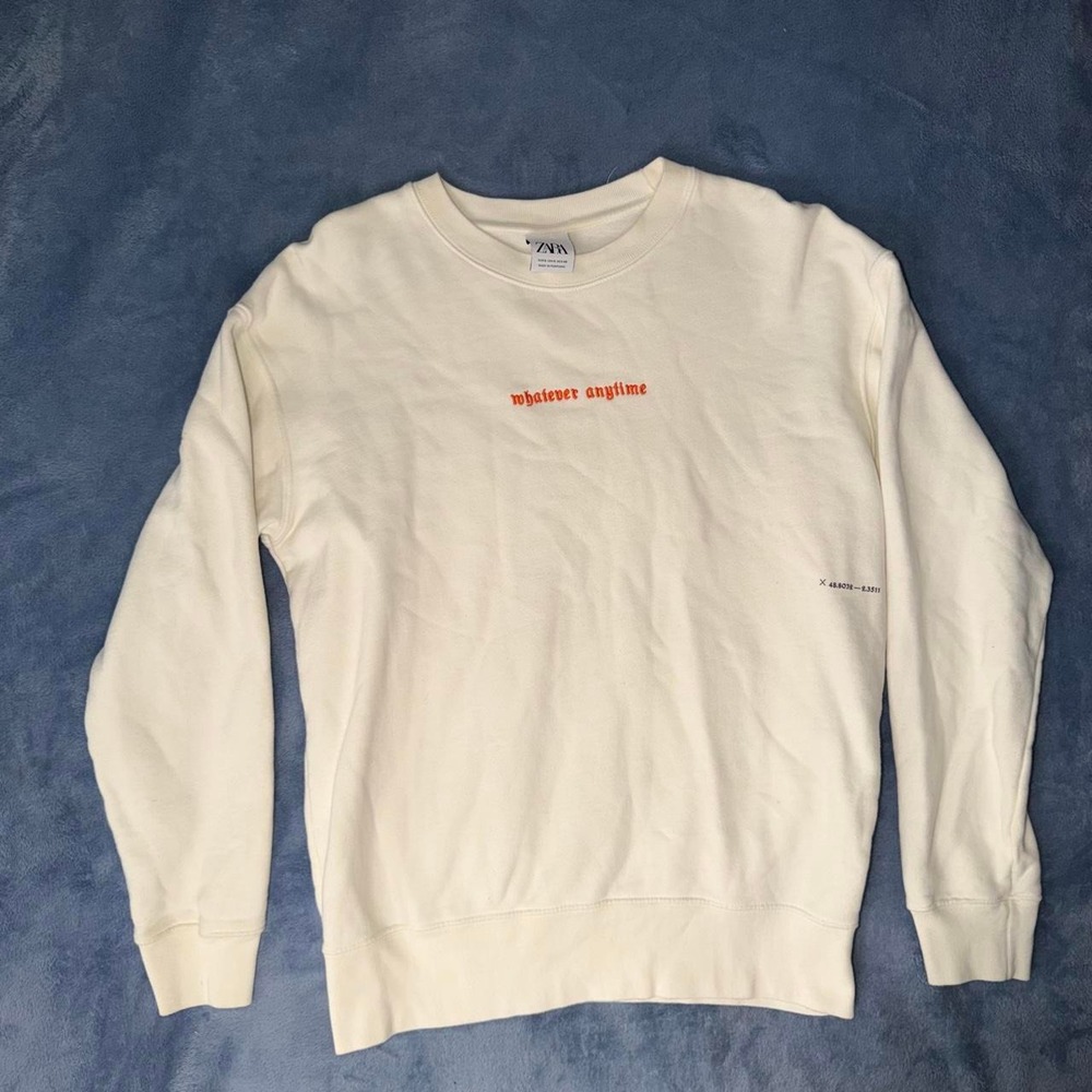 Zara Whatever Anytime Crewneck Sweatshirt